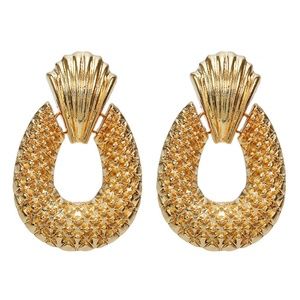 **DAMARIS* Gold Pineapple Design Fashion Earrings